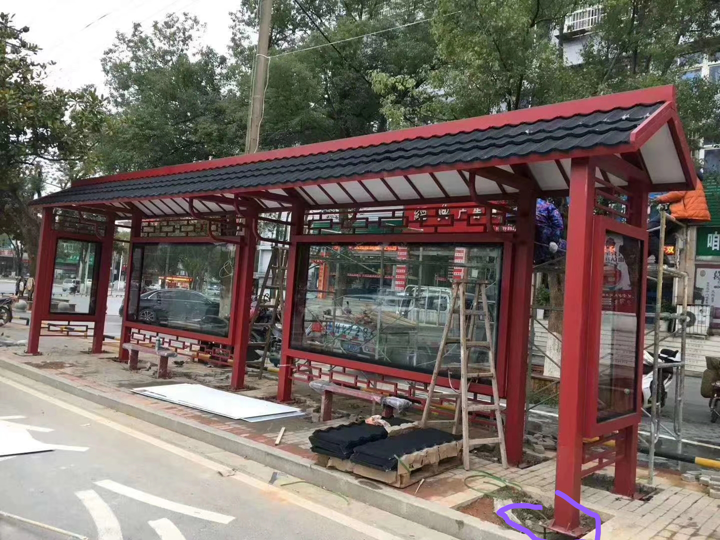 城镇公交候车亭来图定制