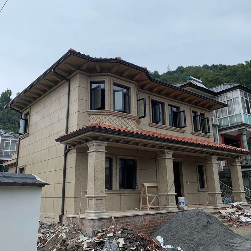 钢结构雨水管 彩铝檐槽 别墅铝合金檐沟厂家_大量现货