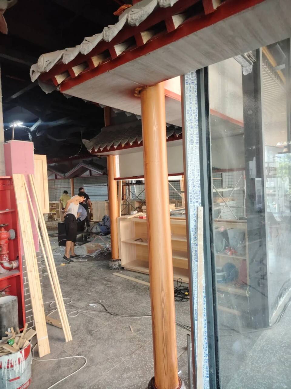 仿古园林建筑木纹漆施工厂家