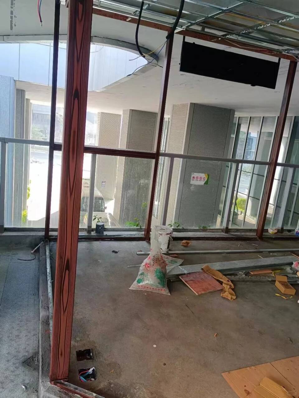 方钢圆管木纹漆厂家批发#铁艺花架#仿古建筑#凉亭廊架