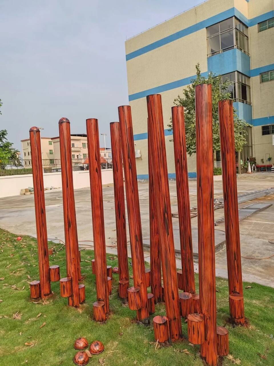 不锈钢仿木纹漆，长廊花架木纹漆，水性木纹漆施工价格