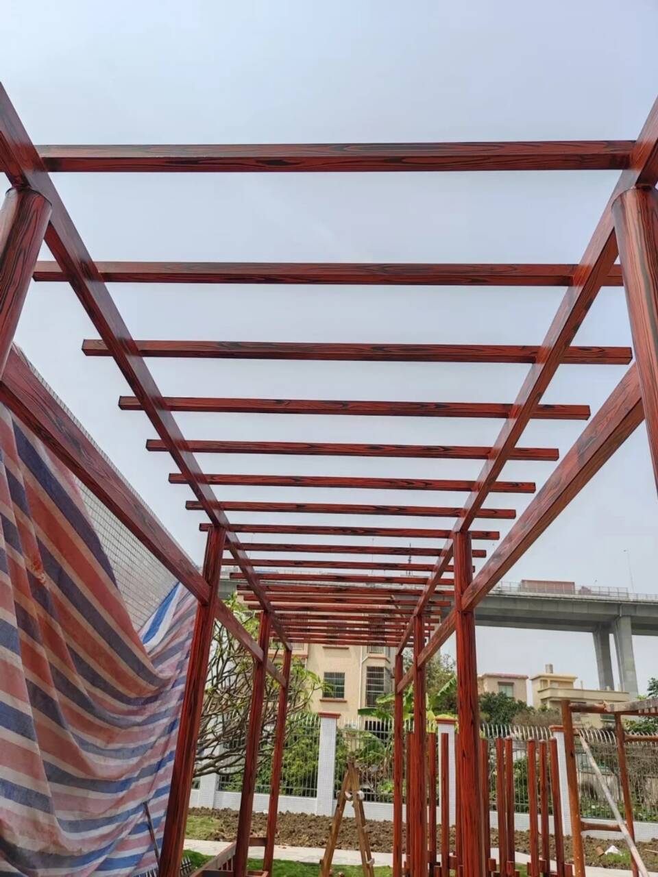 仿古园林建筑木纹漆包工包料