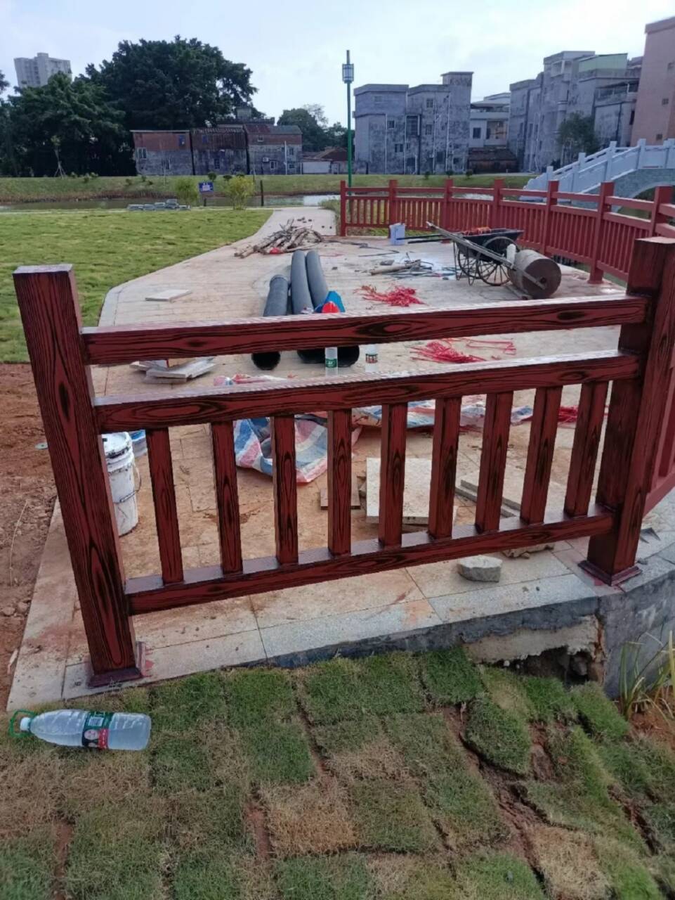 镀锌管木纹漆源头批发#钢结构建筑#金属面#仿古建筑