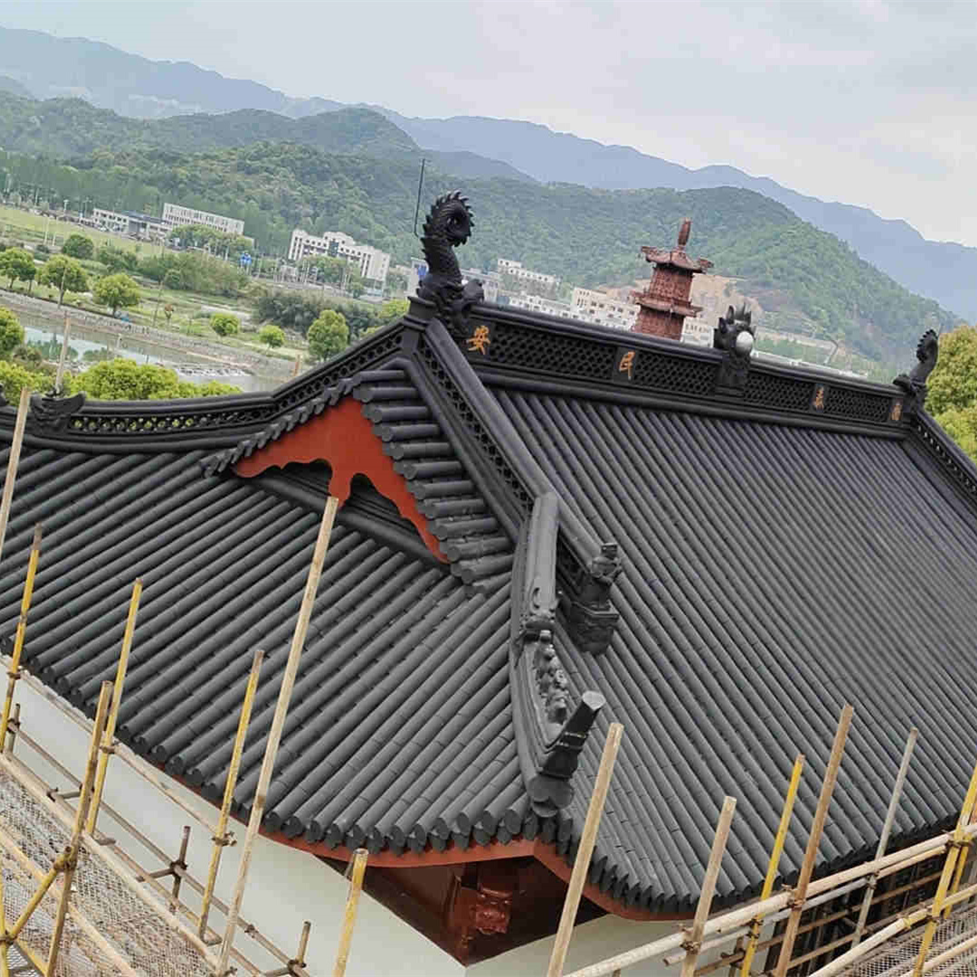 仿古翘脚 古建屋顶瓦片诚信立足